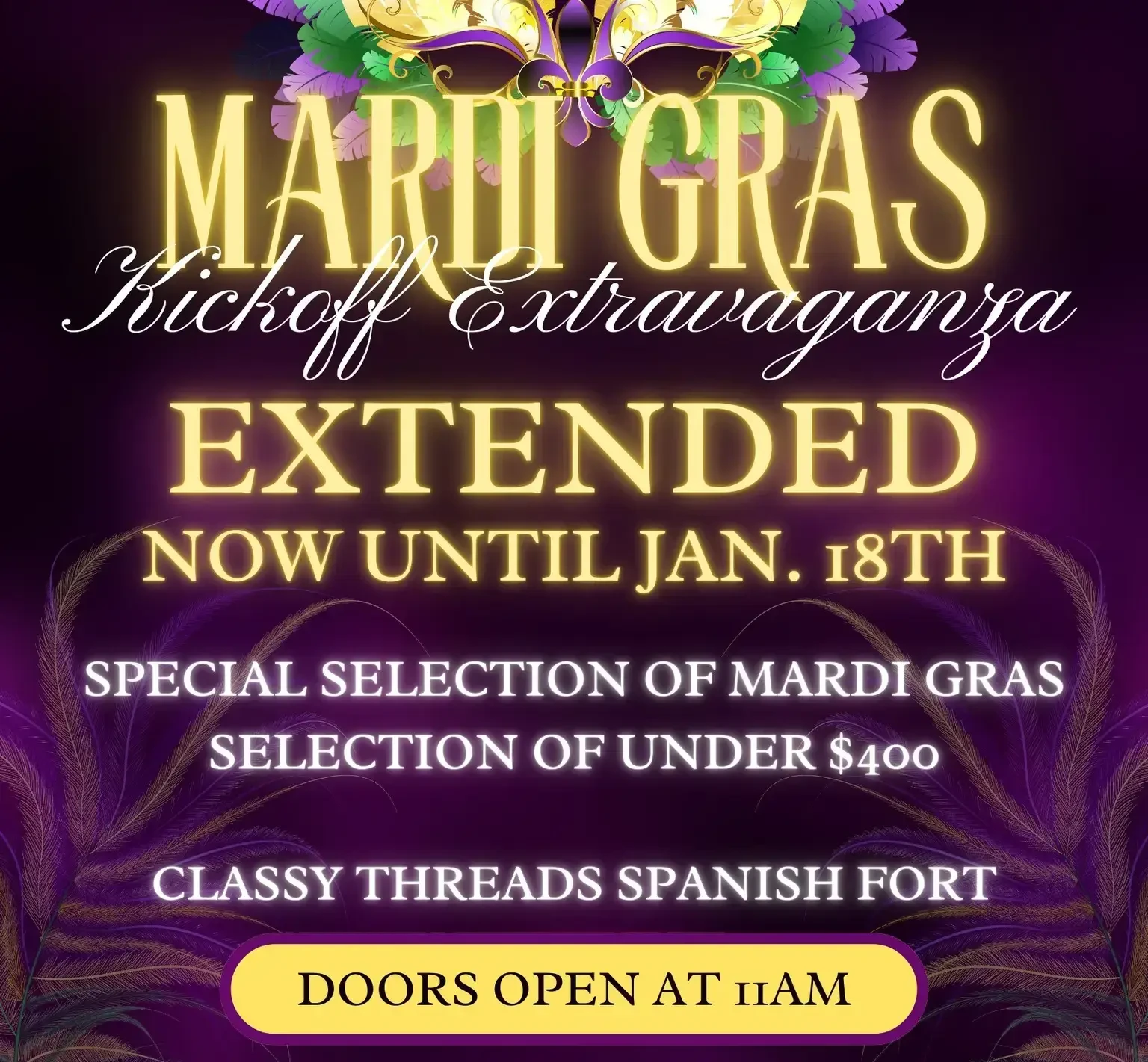 Mardi Gras Season Kick Off