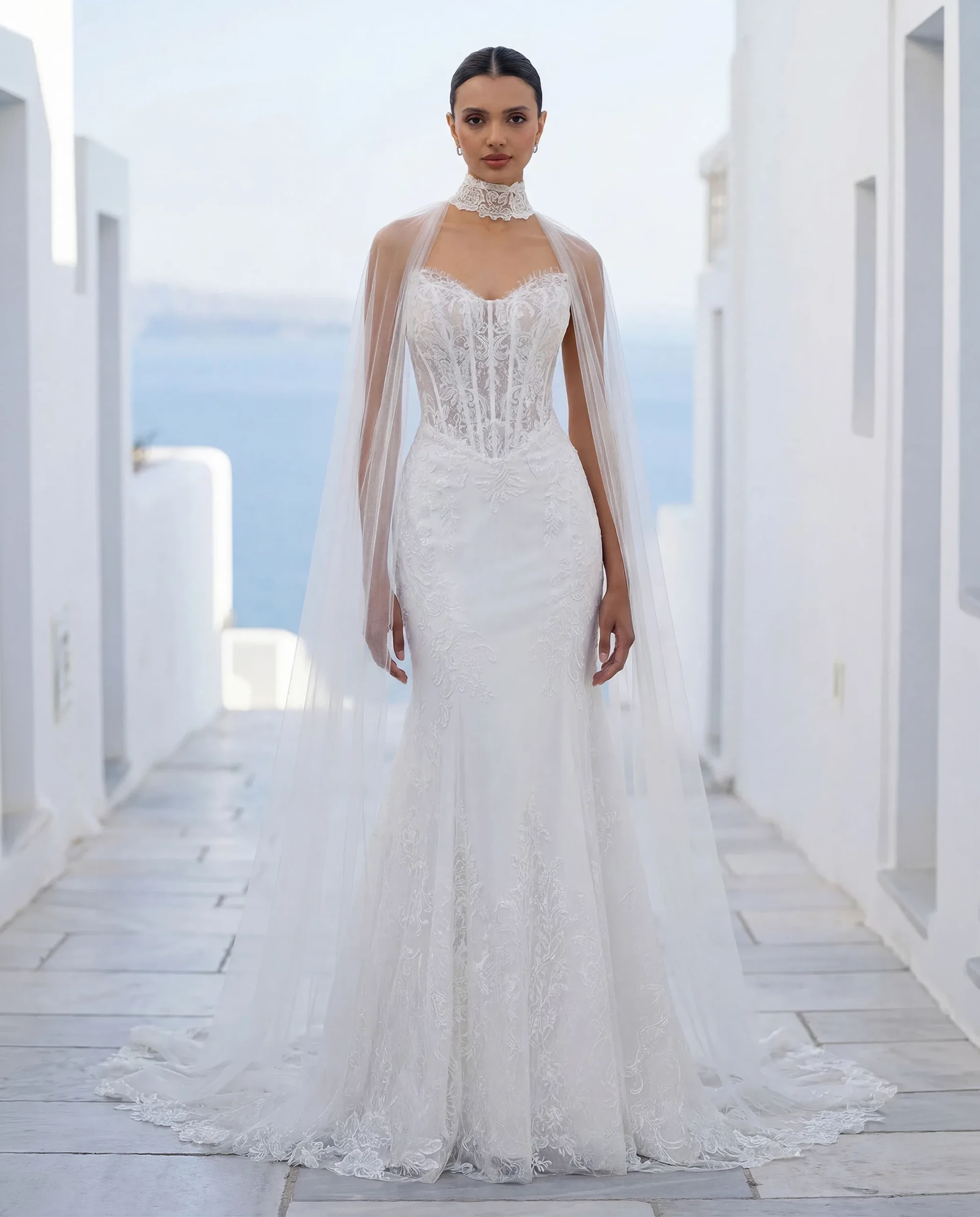 Model wearing a bridal gown