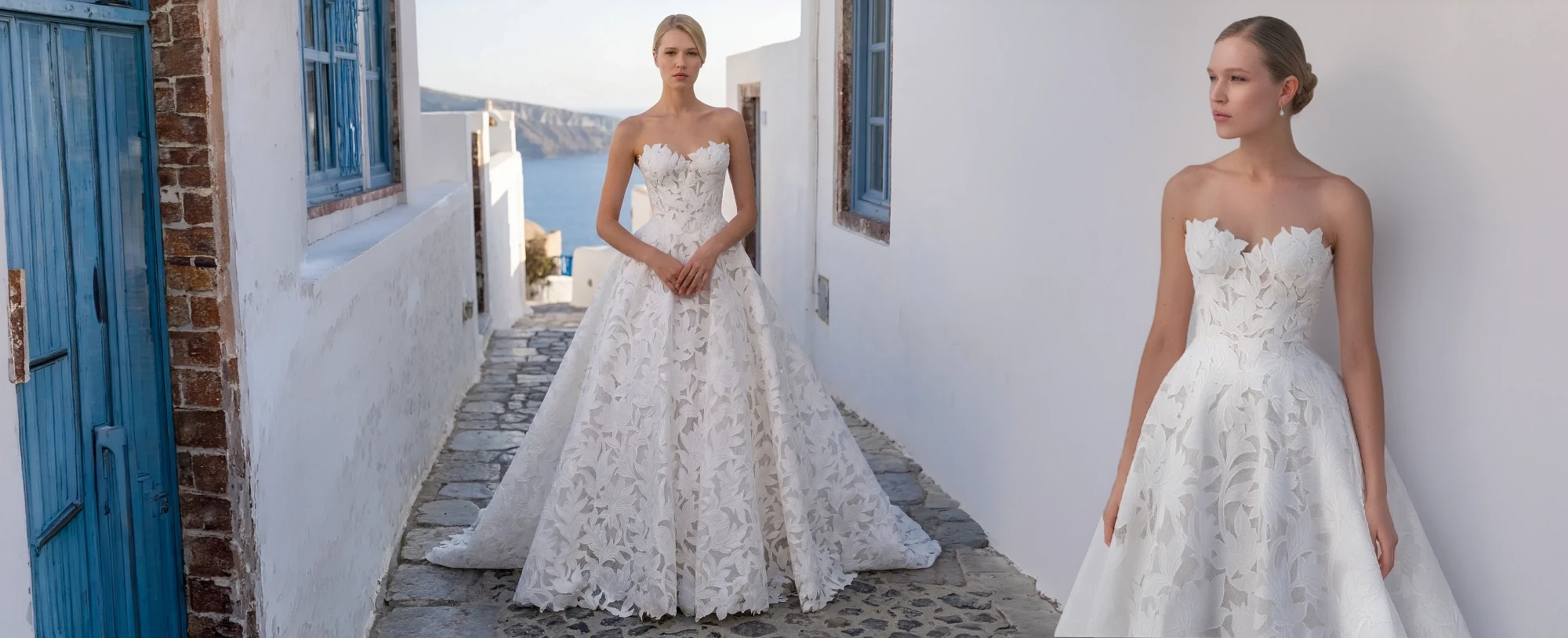 Photo of the model wearing a Morilee gown