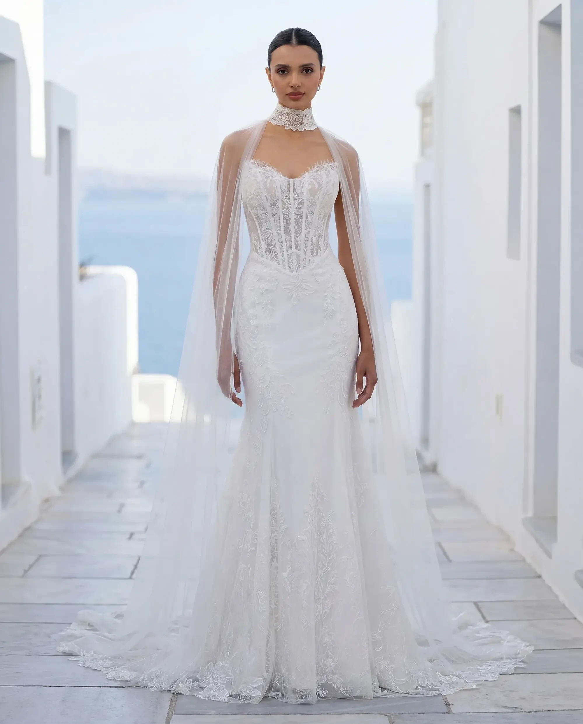 Model wearing a bridal gown